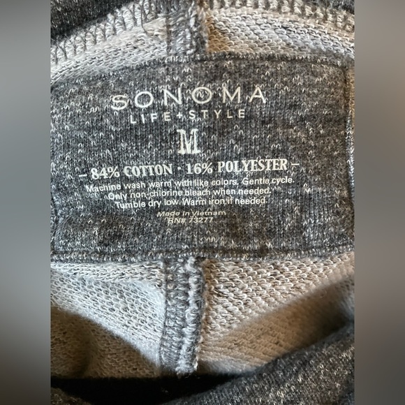 Sonoma Life + Style Cotton Grey Hoodie - Picture 5 of 6